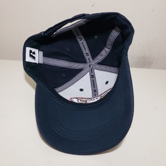 Auburn Tigers Hat Cap Strap Back Blue Russell Athletics Alt Eyes Logo NCAA - Picture 9 of 11